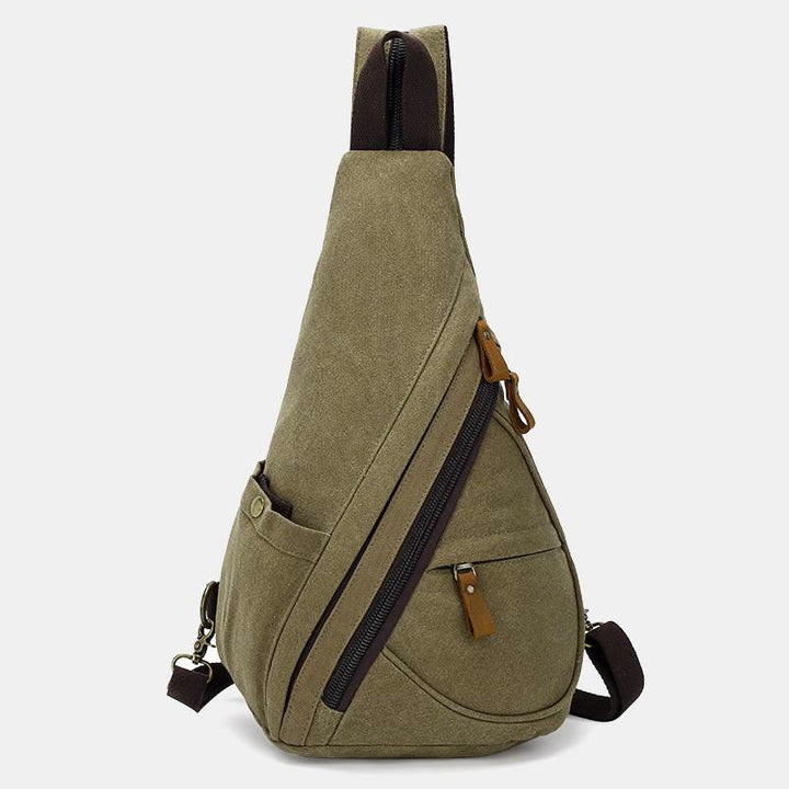 Lässiger Reise-Schulterrucksack aus Segeltuch für Damen und Herren