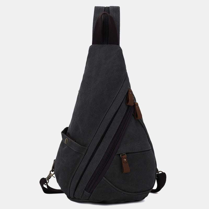Lässiger Reise-Schulterrucksack aus Segeltuch für Damen und Herren