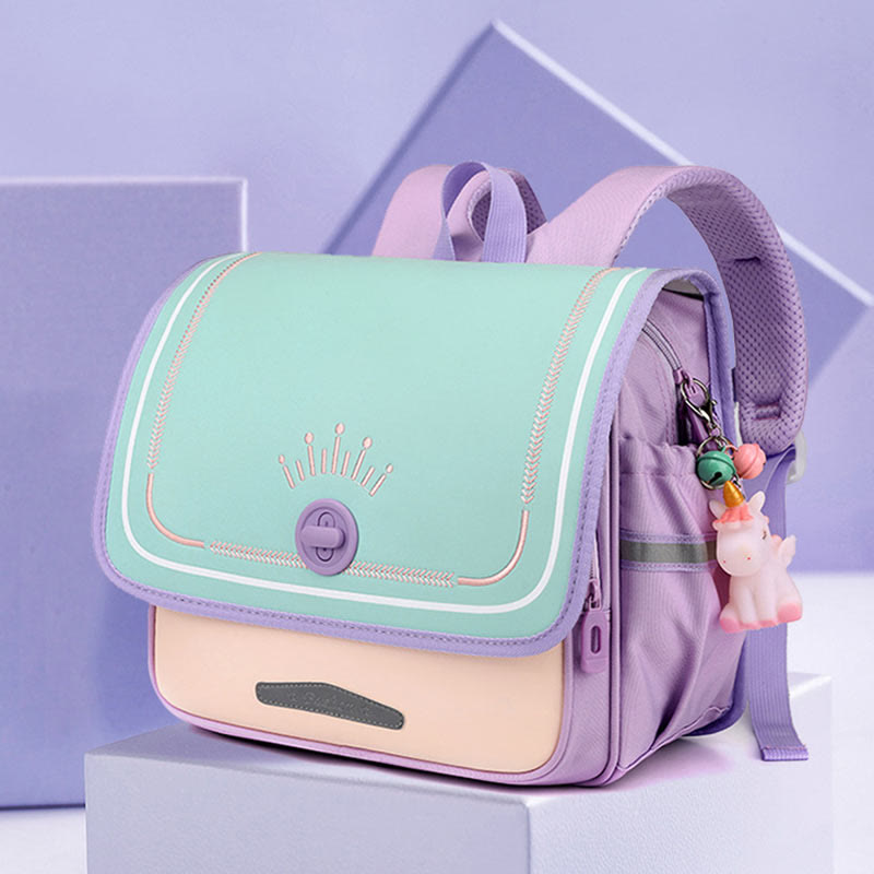 Süßer Rucksack für Jungs und Mädchen, Schulbuchtasche für die Grundschule - Lila - image 1