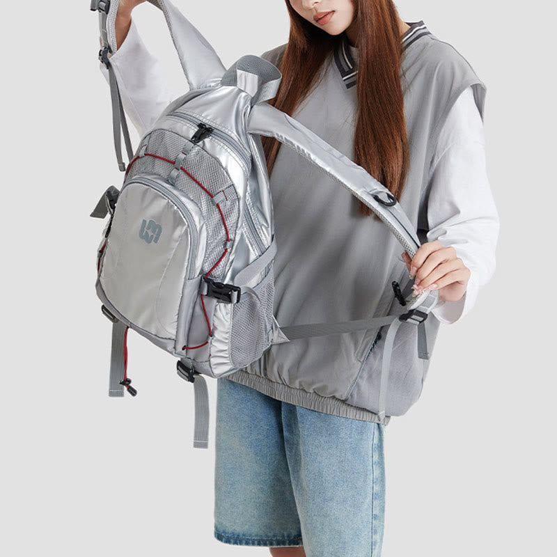 Metallische FarbenSchultasche Rucksack für College Reise Sport