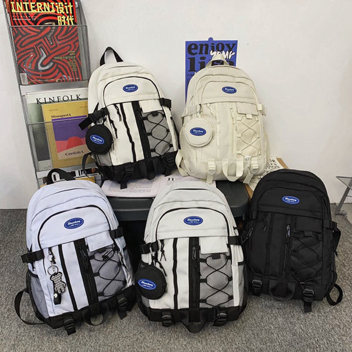 Einfarbiger Rucksack für Jugendliche, Schule, College, Reisen, Tagesrucksack, Schultasche, Bücherbeutel