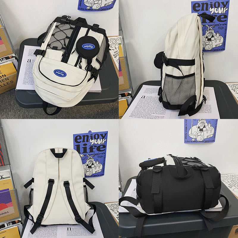 Einfarbiger Rucksack für Jugendliche, Schule, College, Reisen, Tagesrucksack, Schultasche, Bücherbeutel