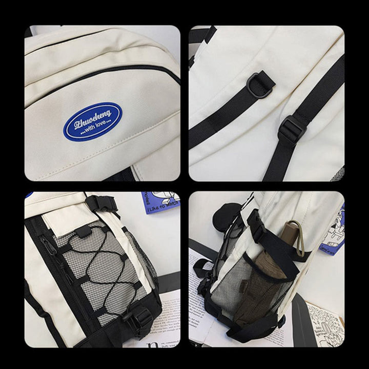 Einfarbiger Rucksack für Jugendliche, Schule, College, Reisen, Tagesrucksack, Schultasche, Bücherbeutel