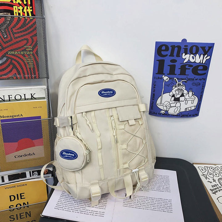 Einfarbiger Rucksack für Jugendliche, Schule, College, Reisen, Tagesrucksack, Schultasche, Bücherbeutel