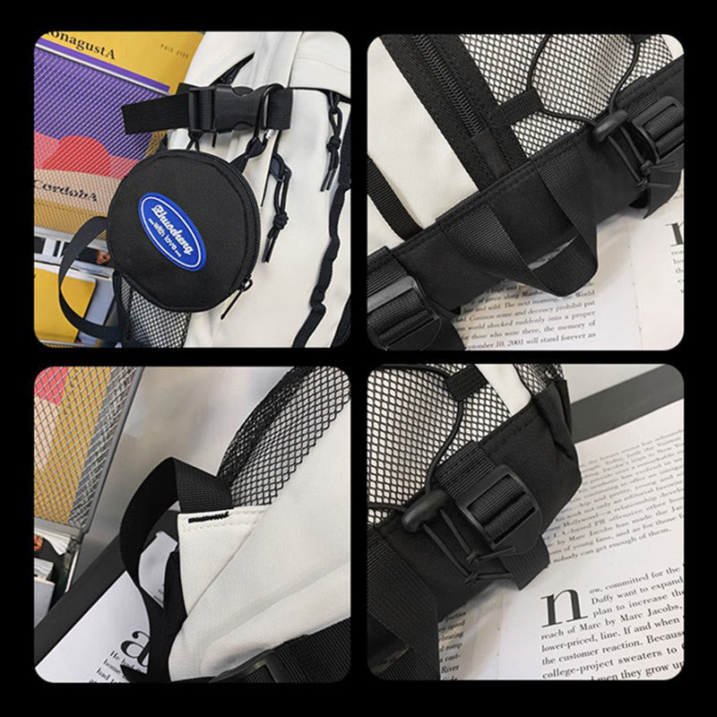 Einfarbiger Rucksack für Jugendliche, Schule, College, Reisen, Tagesrucksack, Schultasche, Bücherbeutel