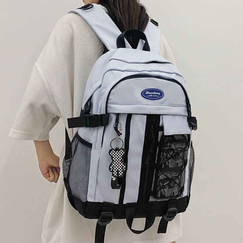 Einfarbiger Rucksack für Jugendliche, Schule, College, Reisen, Tagesrucksack, Schultasche, Bücherbeutel