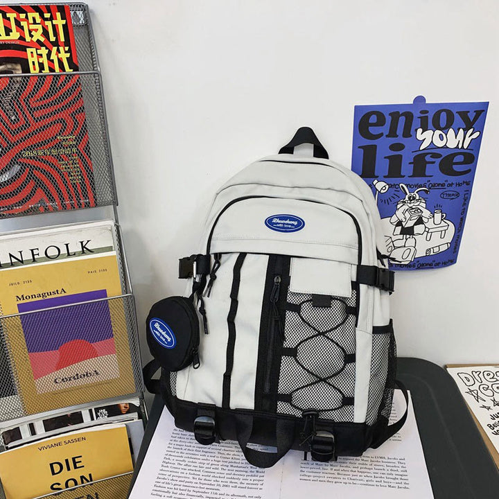 Einfarbiger Rucksack für Jugendliche, Schule, College, Reisen, Tagesrucksack, Schultasche, Bücherbeutel