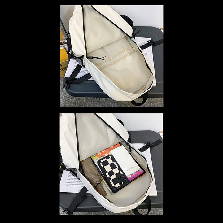 Einfarbiger Rucksack für Jugendliche, Schule, College, Reisen, Tagesrucksack, Schultasche, Bücherbeutel