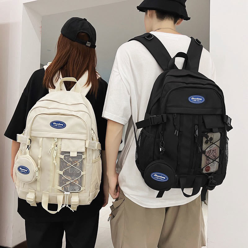 Einfarbiger Rucksack für Jugendliche, Schule, College, Reisen, Tagesrucksack, Schultasche, Bücherbeutel