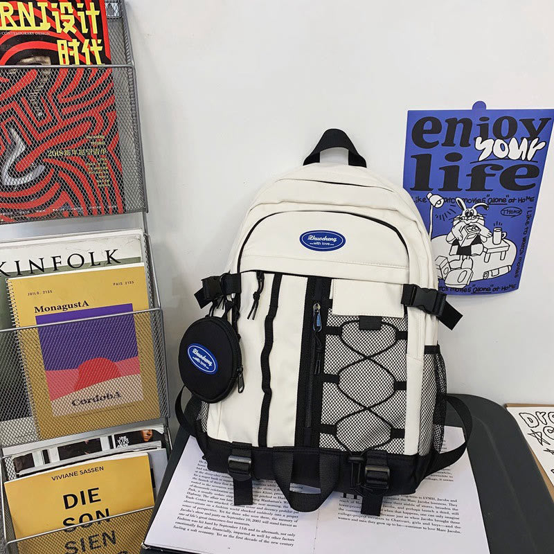 Einfarbiger Rucksack für Jugendliche, Schule, College, Reisen, Tagesrucksack, Schultasche, Bücherbeutel