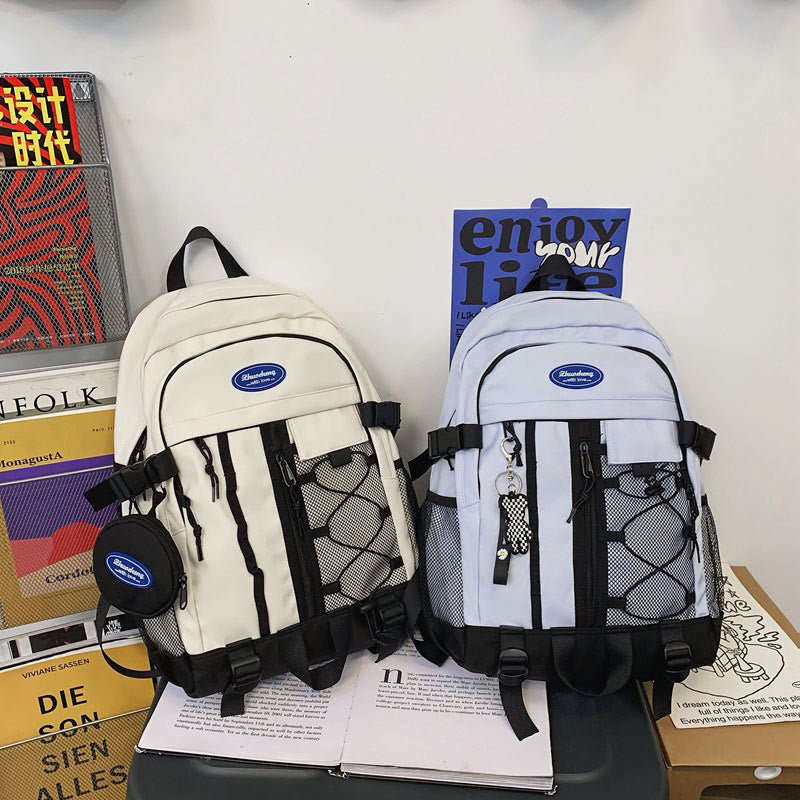 Einfarbiger Rucksack für Jugendliche, Schule, College, Reisen, Tagesrucksack, Schultasche, Bücherbeutel
