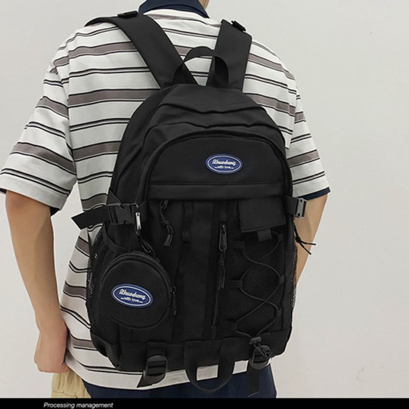 Einfarbiger Rucksack für Jugendliche, Schule, College, Reisen, Tagesrucksack, Schultasche, Bücherbeutel