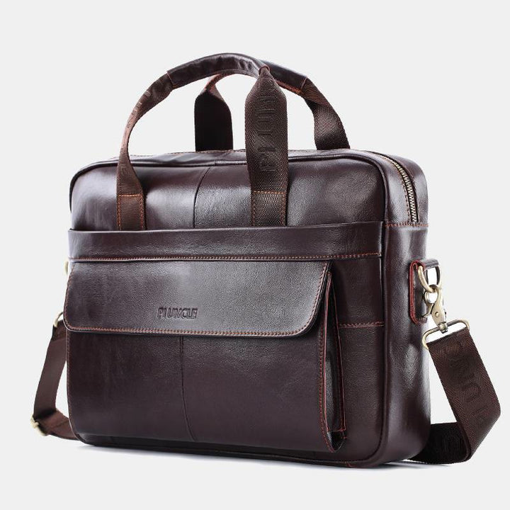 Vintage Business Messenger Bag aus echtem Leder