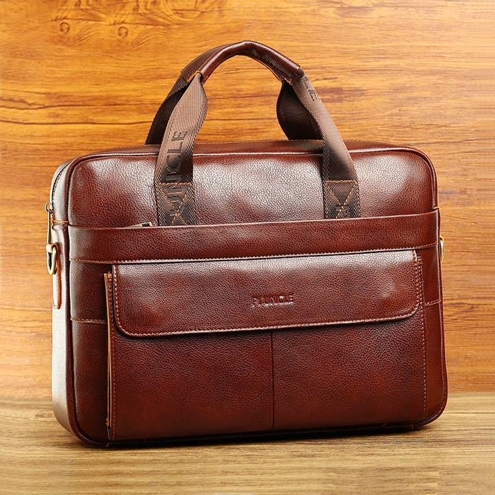 Vintage Business Messenger Bag aus echtem Leder