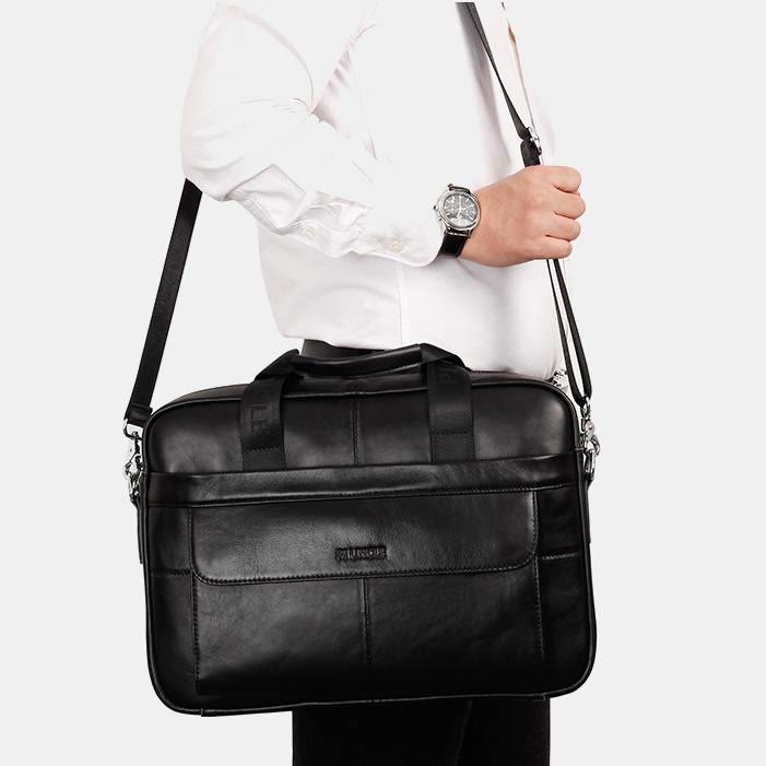 Vintage Business Messenger Bag aus echtem Leder