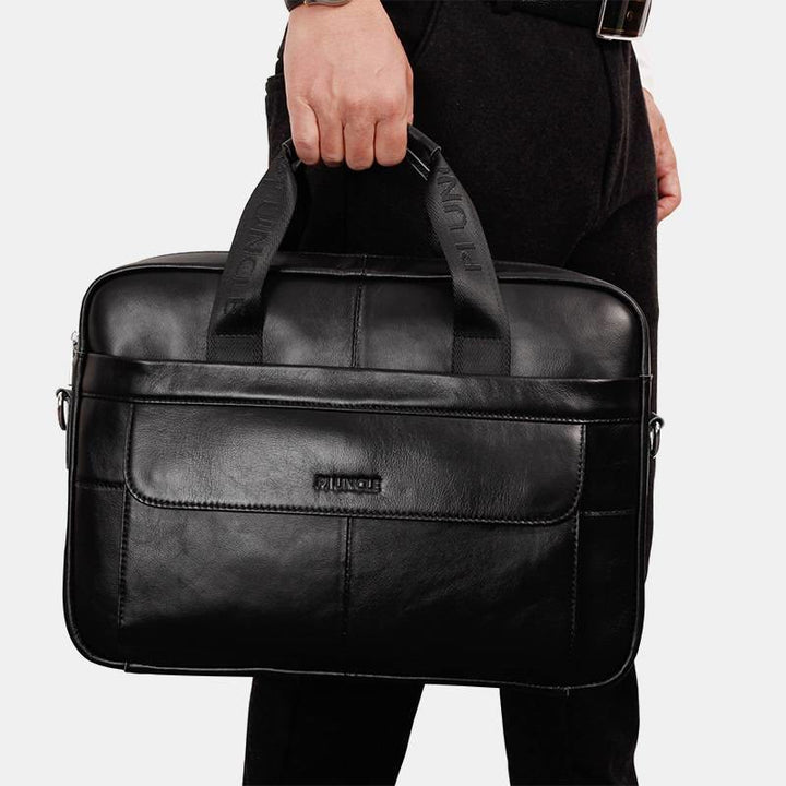 Vintage Business Messenger Bag aus echtem Leder