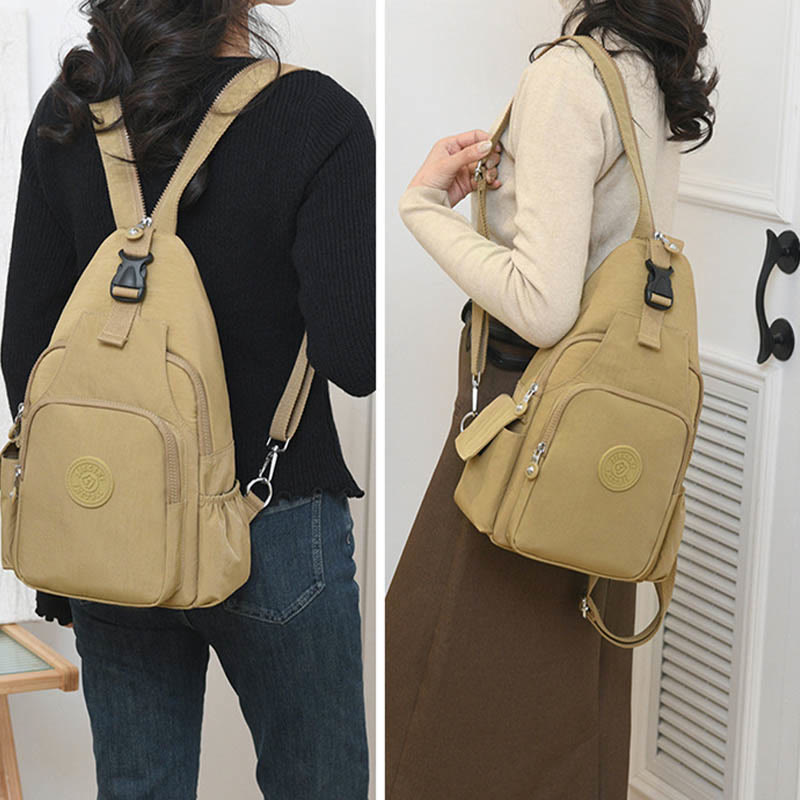 Wandelbarer Sling-Rucksack für Damen, Leicht, Wasserdicht, Schulter- und Brusttasche