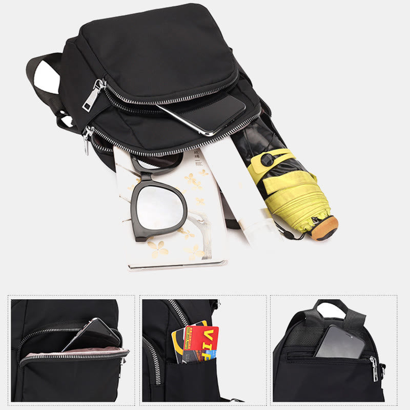 Wasserdichter Casual Mini Rucksack Umwandelbare Schultertasche Tagesrucksack für Frauen