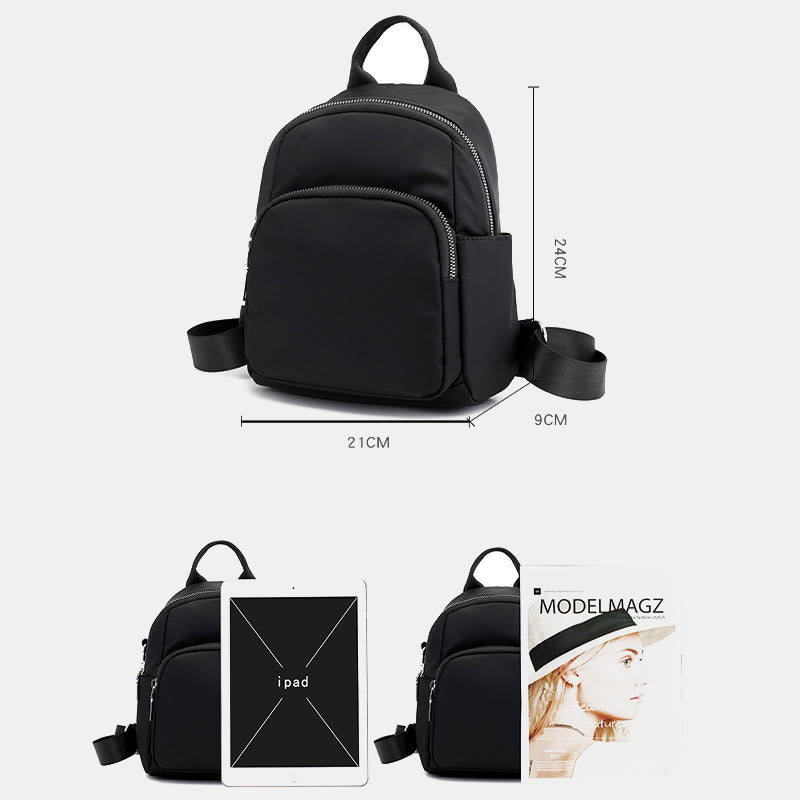 Wasserdichter Casual Mini Rucksack Umwandelbare Schultertasche Tagesrucksack für Frauen