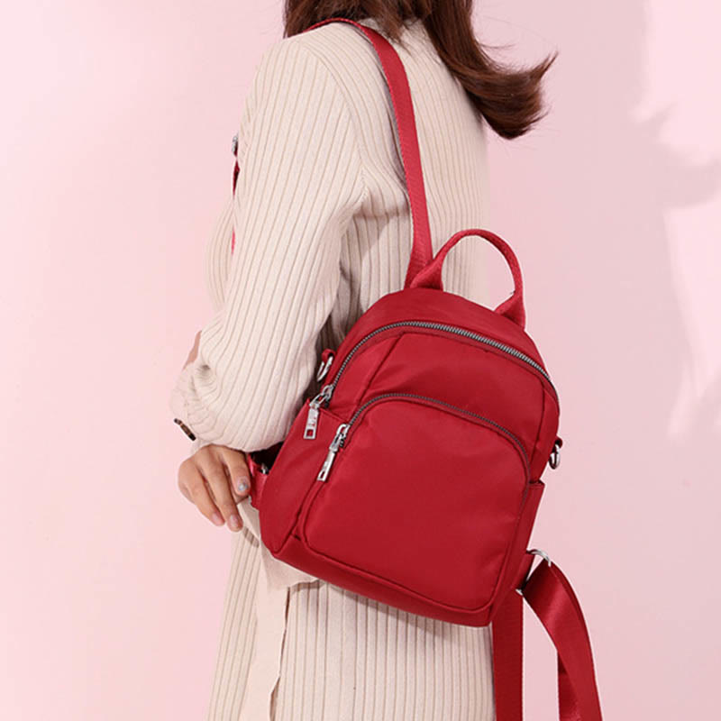 Wasserdichter Casual Mini Rucksack Umwandelbare Schultertasche Tagesrucksack für Frauen