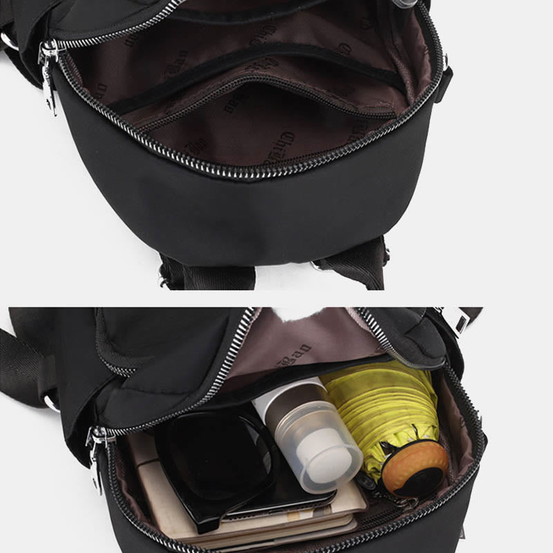 Wasserdichter Casual Mini Rucksack Umwandelbare Schultertasche Tagesrucksack für Frauen