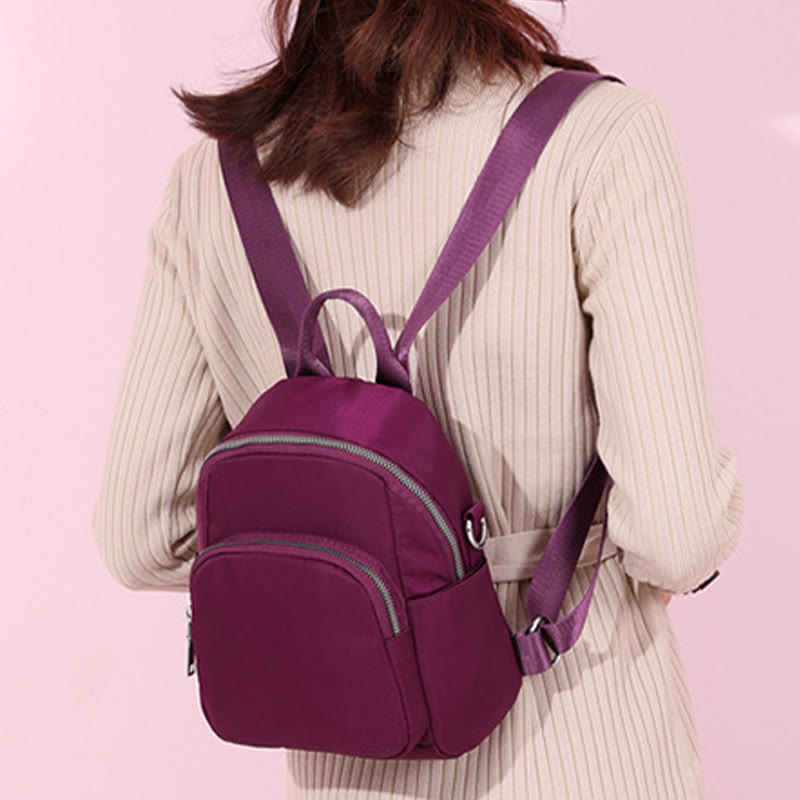 Wasserdichter Casual Mini Rucksack Umwandelbare Schultertasche Tagesrucksack für Frauen