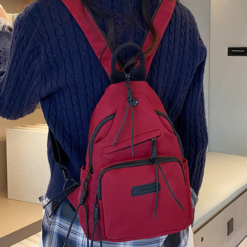 Lässiger Wander-Tagesrucksack, Nylon-Umhängetasche, Sling-Rucksack für Frauen