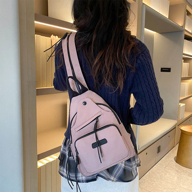 Lässiger Wander-Tagesrucksack, Nylon-Umhängetasche, Sling-Rucksack für Frauen