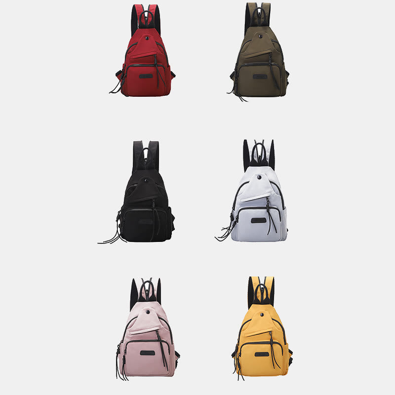 Lässiger Wander-Tagesrucksack, Nylon-Umhängetasche, Sling-Rucksack für Frauen