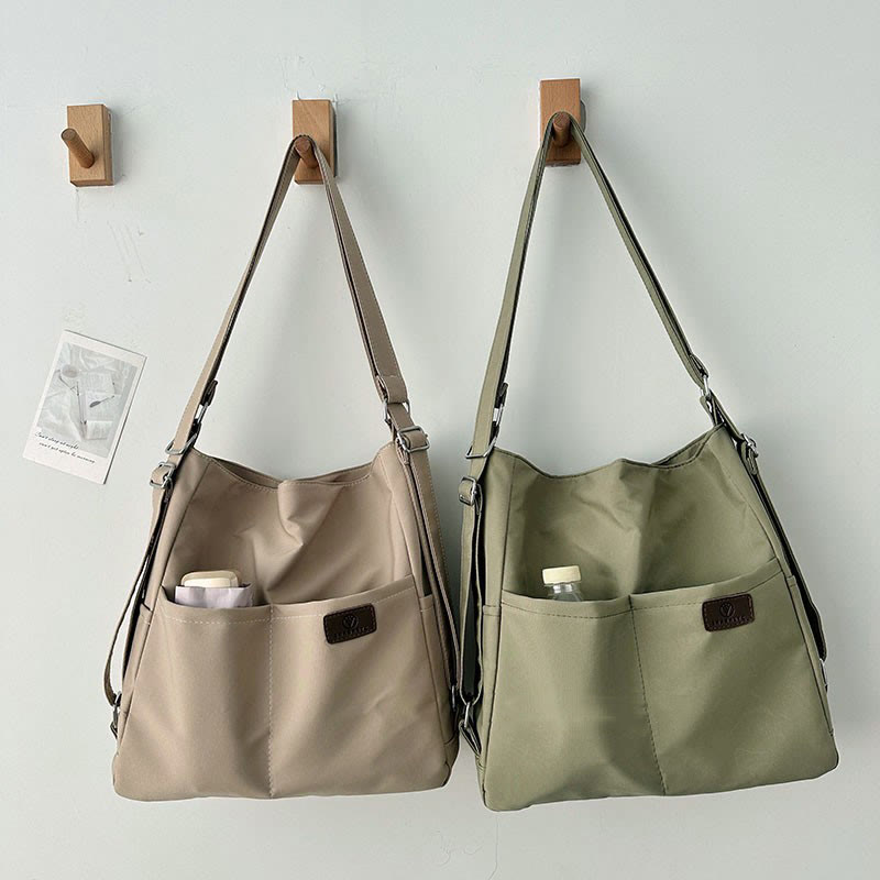 Leichte Nylon Tote Umhängetasche Rucksack Handtasche Hobo Bag für Frauen