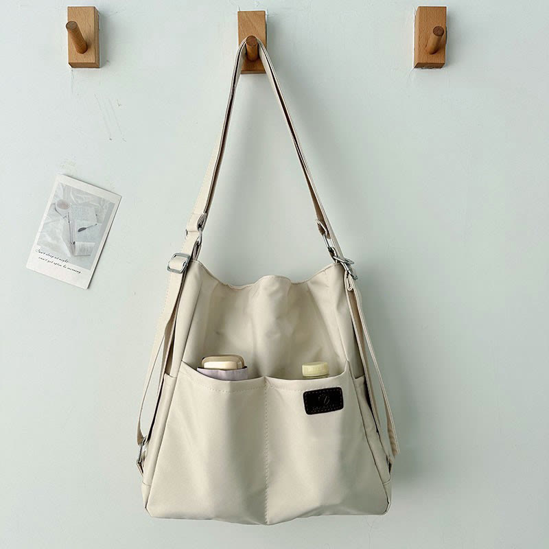 Leichte Nylon Tote Umhängetasche Rucksack Handtasche Hobo Bag für Frauen
