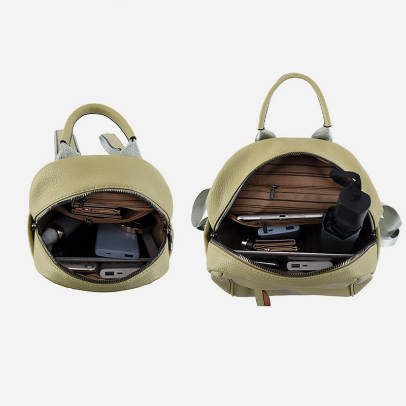 Weicher veganer Leder-Rucksack, kleine modische Rucksack-Tasche für Frauen