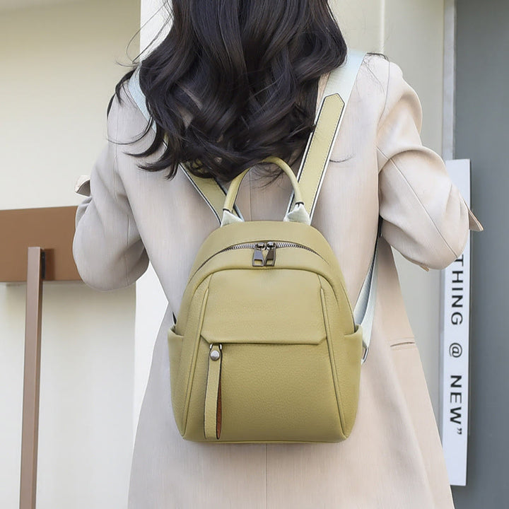 Weicher veganer Leder-Rucksack, kleine modische Rucksack-Tasche für Frauen