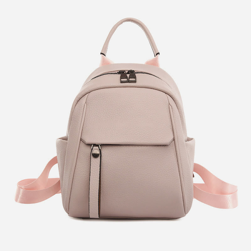 Weicher veganer Leder-Rucksack, kleine modische Rucksack-Tasche für Frauen