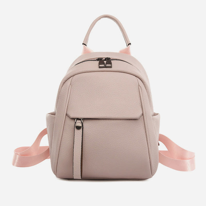 Weicher veganer Leder-Rucksack, kleine modische Rucksack-Tasche für Frauen