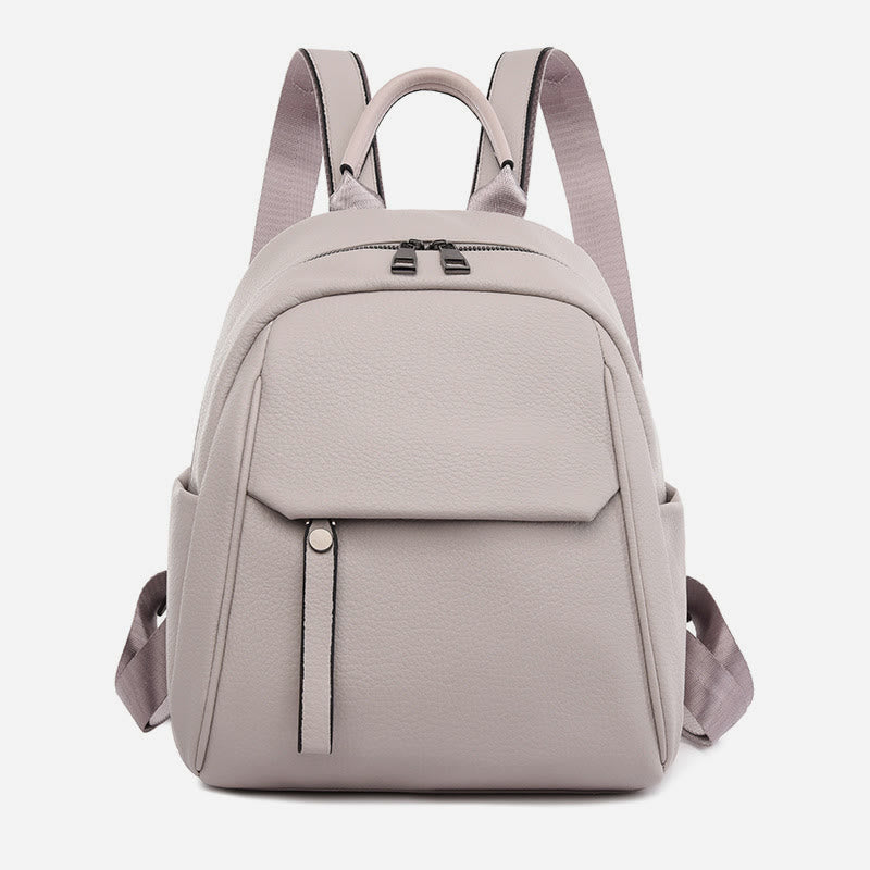 Weicher veganer Leder-Rucksack, kleine modische Rucksack-Tasche für Frauen