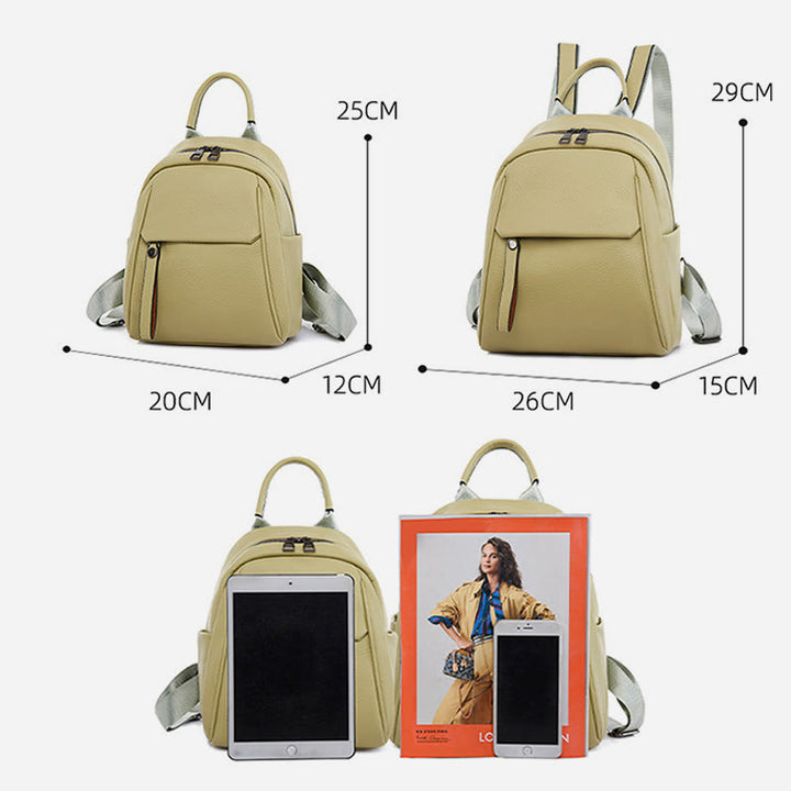 Weicher veganer Leder-Rucksack, kleine modische Rucksack-Tasche für Frauen
