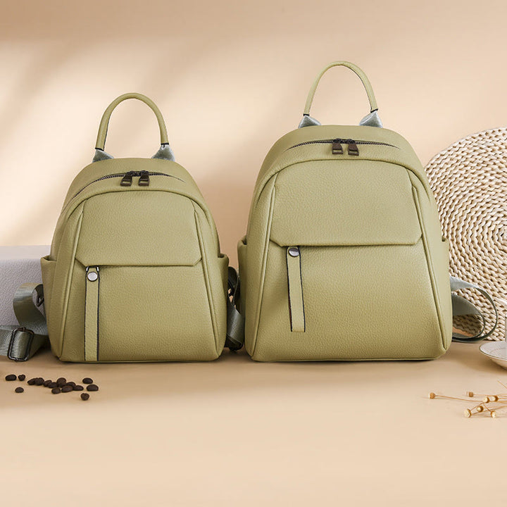 Weicher veganer Leder-Rucksack, kleine modische Rucksack-Tasche für Frauen