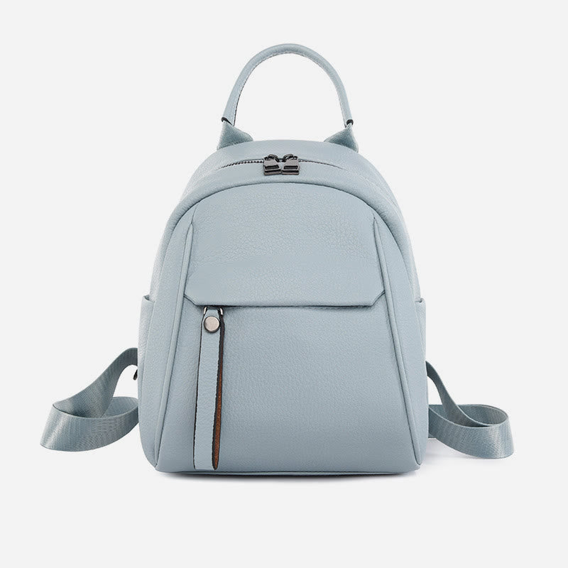 Weicher veganer Leder-Rucksack, kleine modische Rucksack-Tasche für Frauen