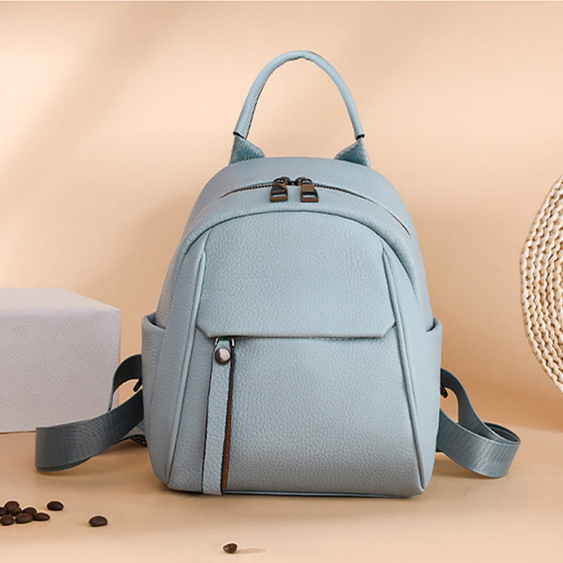 Weicher veganer Leder-Rucksack, kleine modische Rucksack-Tasche für Frauen