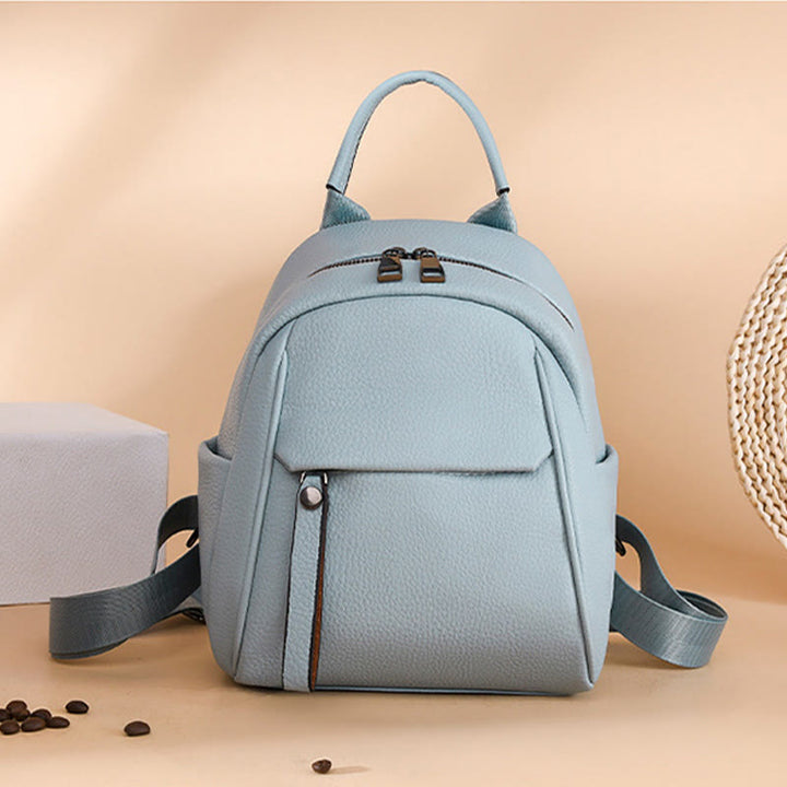 Weicher veganer Leder-Rucksack, kleine modische Rucksack-Tasche für Frauen