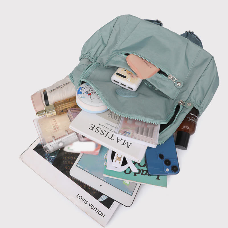 Leichter kleiner Rucksack Multi-Taschen Mini Reise-Tagesrucksack für Frauen