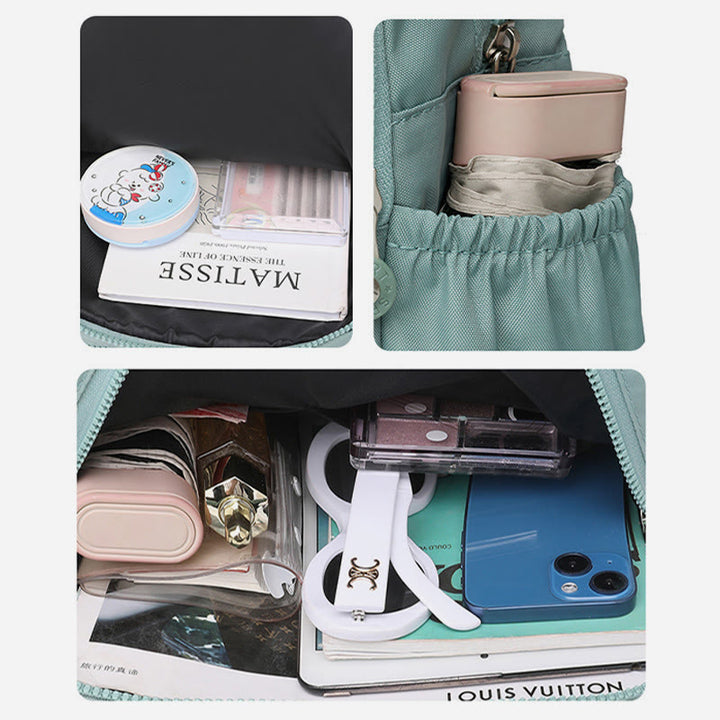 Leichter kleiner Rucksack Multi-Taschen Mini Reise-Tagesrucksack für Frauen