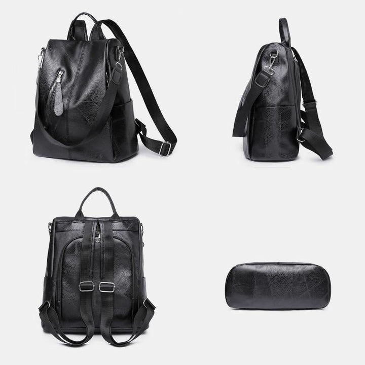 Damen Leder Rucksack Handtasche Cabrio Schultertasche Anti Diebstahl Reise Daypack