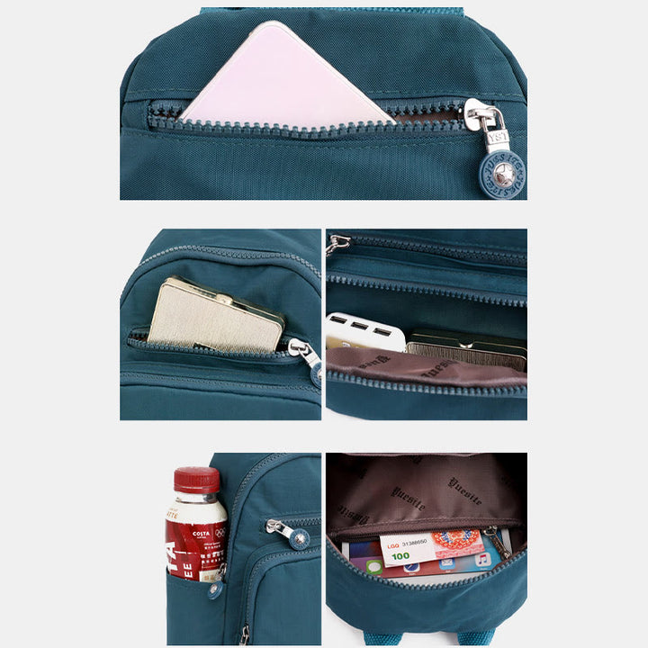 Leichter kompakter Reise-Rucksack für Frauen Funktionaler Mini-Rucksack