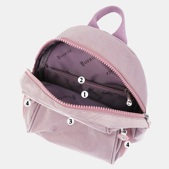 Mini Rucksack Handtasche Einfarbiger Reiserucksack Tagesrucksack für Frauen