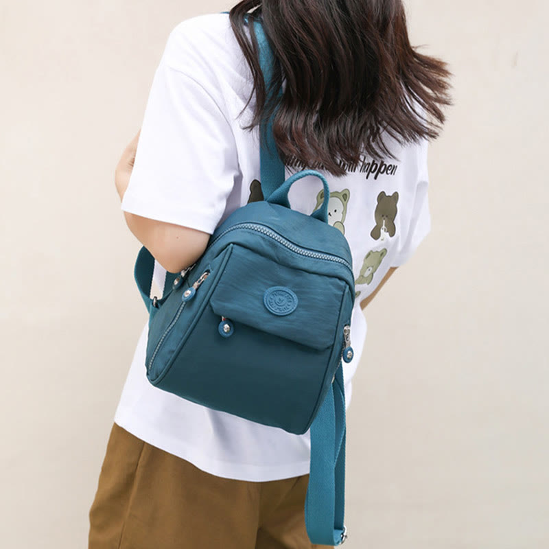 Mini Rucksack Handtasche Einfarbiger Reiserucksack Tagesrucksack für Frauen