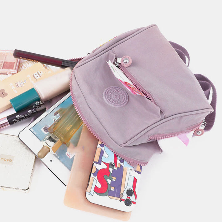 Mini Rucksack Handtasche Einfarbiger Reiserucksack Tagesrucksack für Frauen