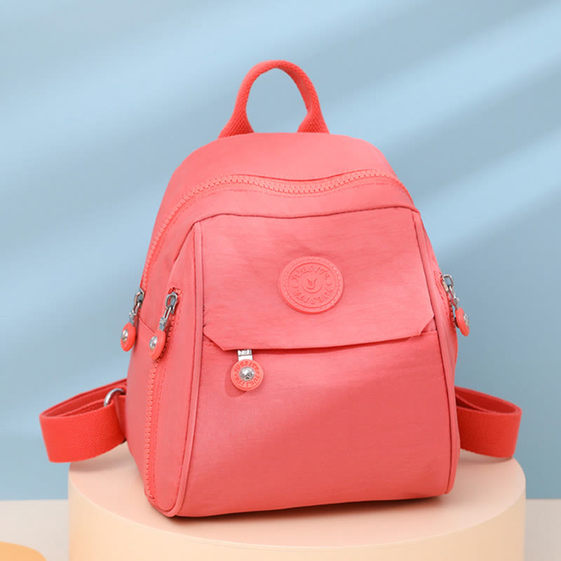 Mini Rucksack Handtasche Einfarbiger Reiserucksack Tagesrucksack für Frauen