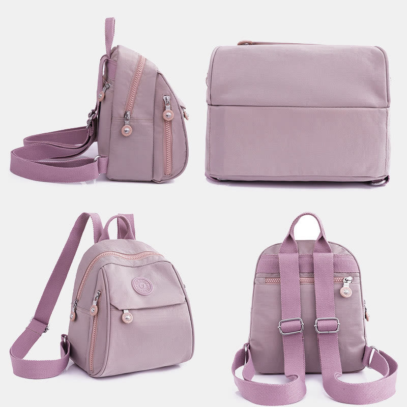 Mini Rucksack Handtasche Einfarbiger Reiserucksack Tagesrucksack für Frauen